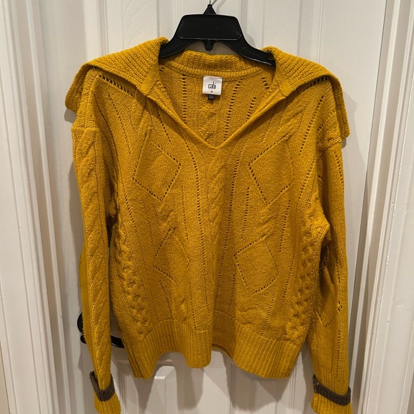 CAbi Shipshape Mustard V-Neck Sweater - Picture 4 of 7